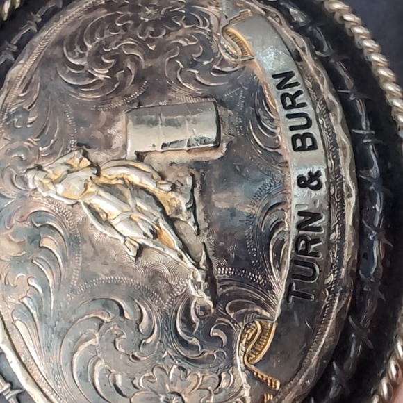 Montana Silversmith Columbus Mont. Turn & Burn Western Numbered Belt Buckle - Picture 3 of 12